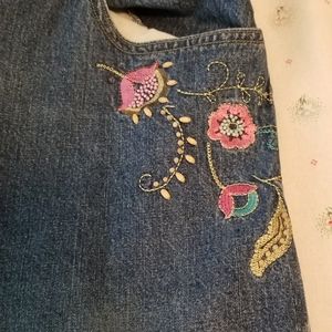 Vintage Christopher Banks denim beaded jeans 14